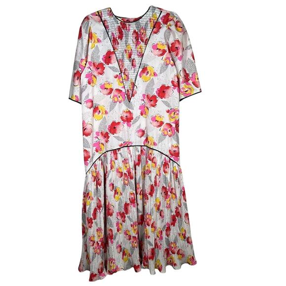 Vintage 1970s Maj Honolulu Floral Hawaiian Dress Size Prediction Large Muumuu - Picture 1 of 6